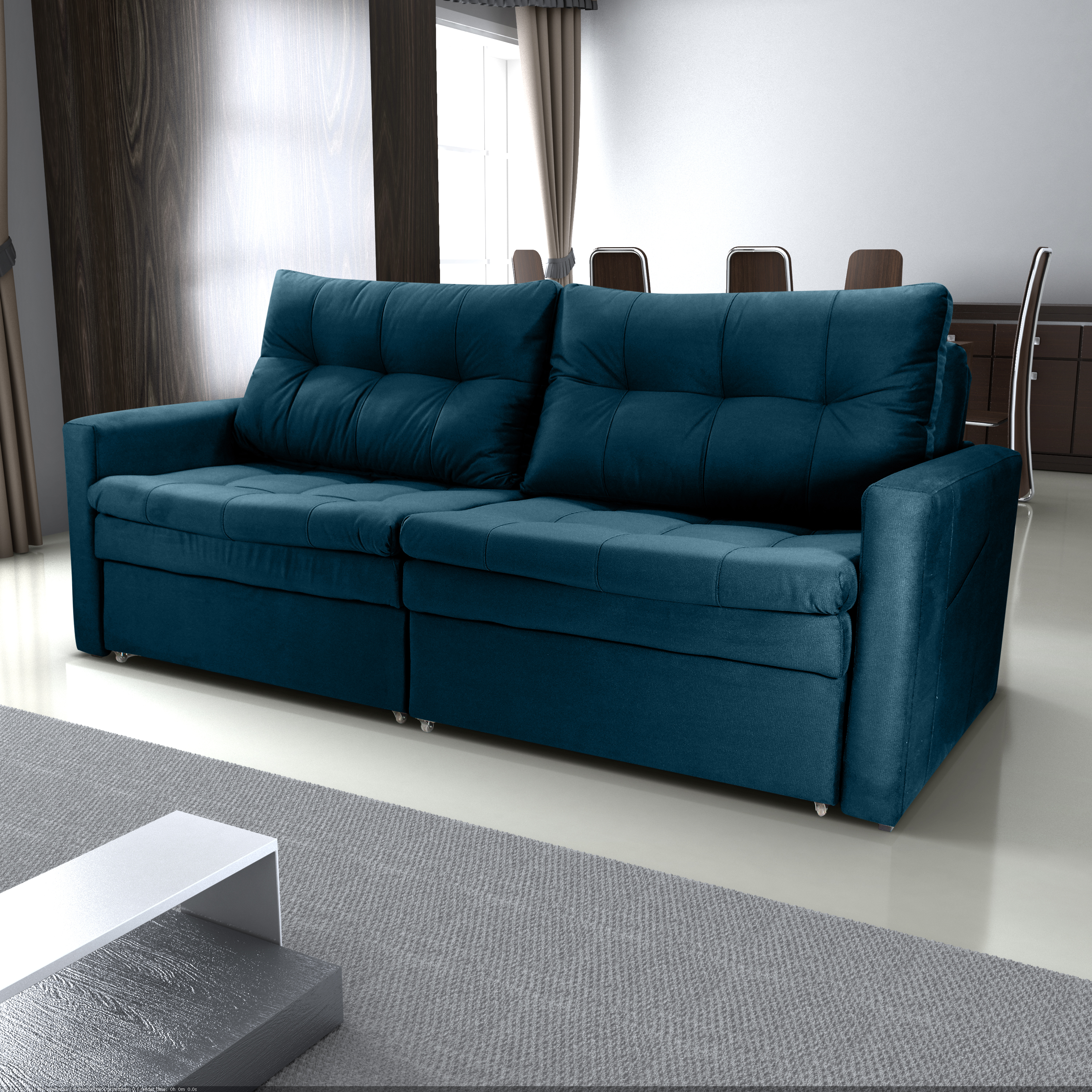 Sofa cama Nayla Tecido: F-442 Veludo turkey